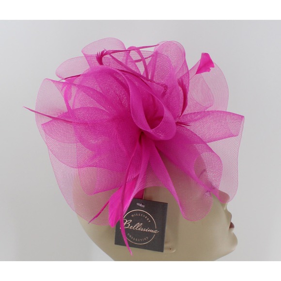 Bellissima Fine Millinery Church Wedding Derby Fascinator Hat Headband #FSC5 - Picture 3 of 3